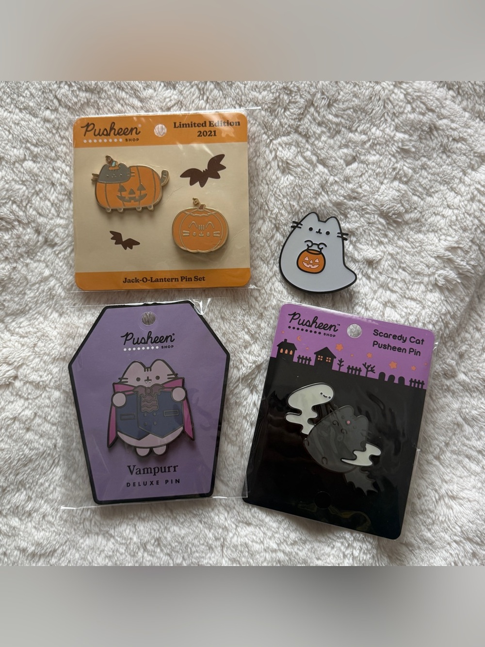 pusheen enamel pins